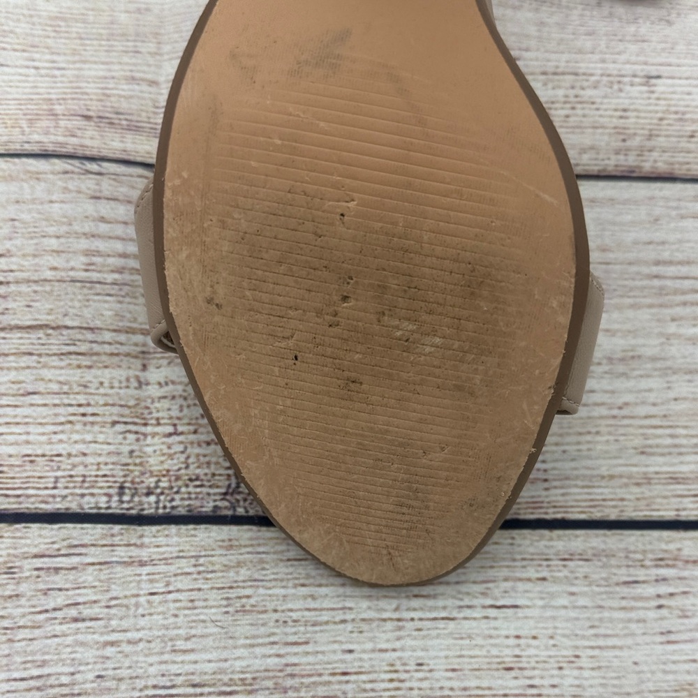 Steve Madden Beige Block Heel Sandals - Picture 8 of 11